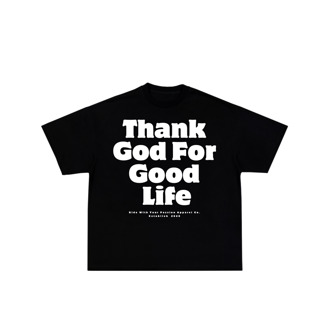 GOOD LIFE BASIC TEE // BLK ( Oversized Fit )