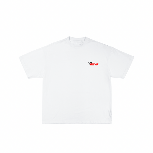 ENJOY THE RIDE // WHITE TEE( Oversized Fit )